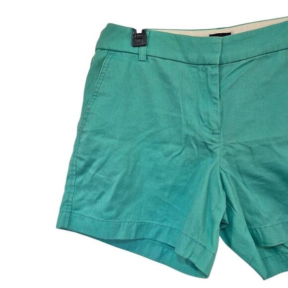 J. Crew Women's Mint Green Cotton Chino Shorts w Pockets - Picture 2 of 9